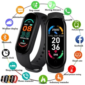 M6 Smart Band IP67 Waterproof Sport Watch Men and Woman Blood Pressure Heart Rate Monitor Fitness Smart Bracelet For Android Ios