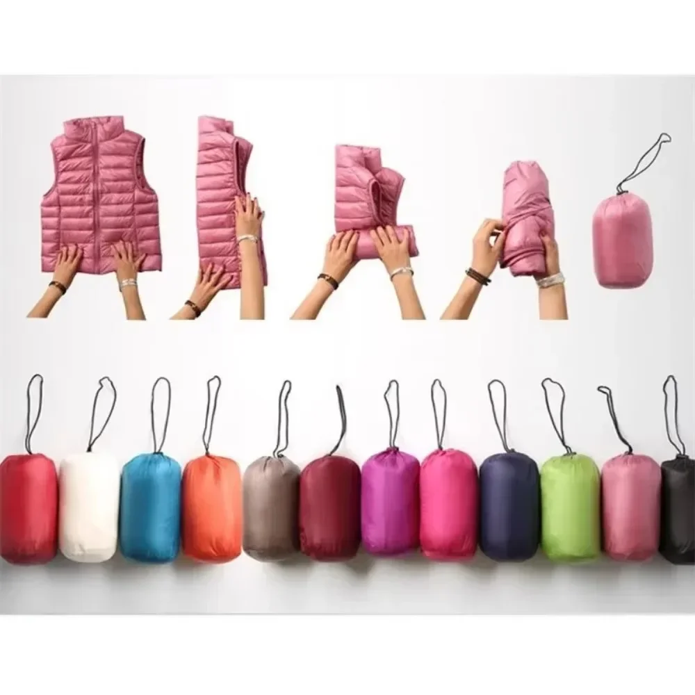 2024 White Duck Down Jacket Women Vest Autumn Winter Sleeveless Waistcoat Warm Lightweight Puffer Jacket Female Tops Outwear - Image 5