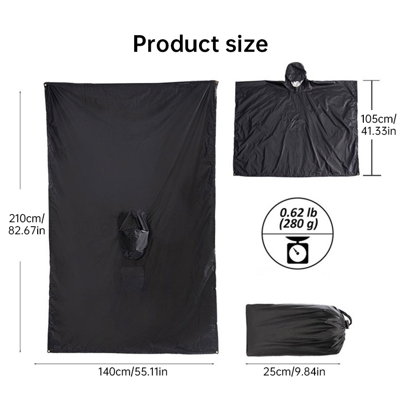 Waterproof Hooded Rain Coat/Poncho: Lightweight, for Outdoor Hiking/Fishing/Climbing (Unisex) - Image 14