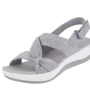 Summer Sandals Women Casual shoes Solid Color Bow Retro Ladies Outdoor Beach Flats Femme sandals Shoes for Women sandalias