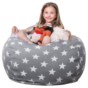 Kids' Beanbag Chair & Plush Toy Set | Premium Cotton Canvas for Cozy Playtime Comfort