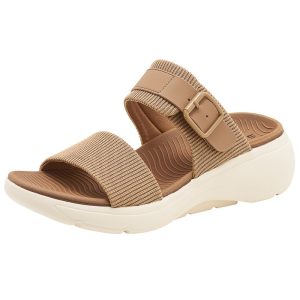 Women Comfort Slides Sandals with Arch Support Casual Ladies Adjustable Casual Wedge Walking Fashion Shoes