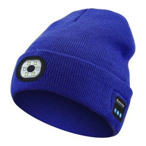 Warm LED Beanie with Bluetooth 5.4 Stereo, USB Rechargeable & 3-Level Adjustable Light | Music & Heating Winter Hat