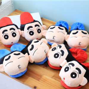 Winter Women Warm Indoor Slippers Ladies Fashion Cute Crayon Shin-Chan Shoes Women's Soft Short Furry Plush Home Floor Slipper SH467
