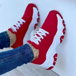 Women Sneakers Fashion Platform Lace Up Casual Sports Shoes Comfortable Running Ladies Vulcanized Shoes Female Footwear