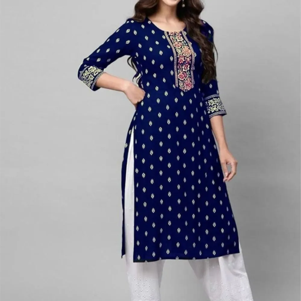Women's Kurt Fashionable And Elegant Long Sleeved Straight Tube Casual O-neck Peacock Pattern Kaftan Marroqui Mujer - Image 3