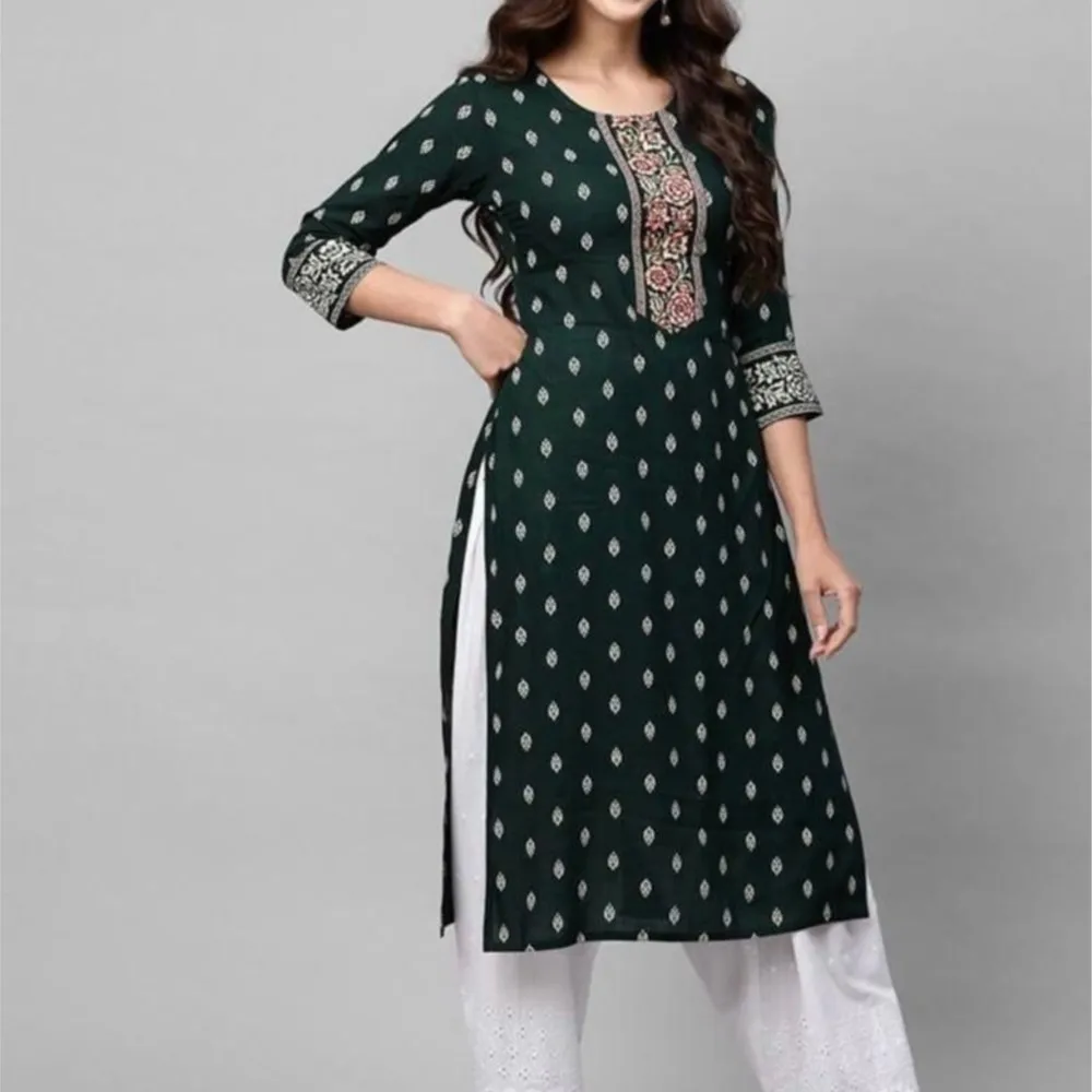 Women's Kurt Fashionable And Elegant Long Sleeved Straight Tube Casual O-neck Peacock Pattern Kaftan Marroqui Mujer
